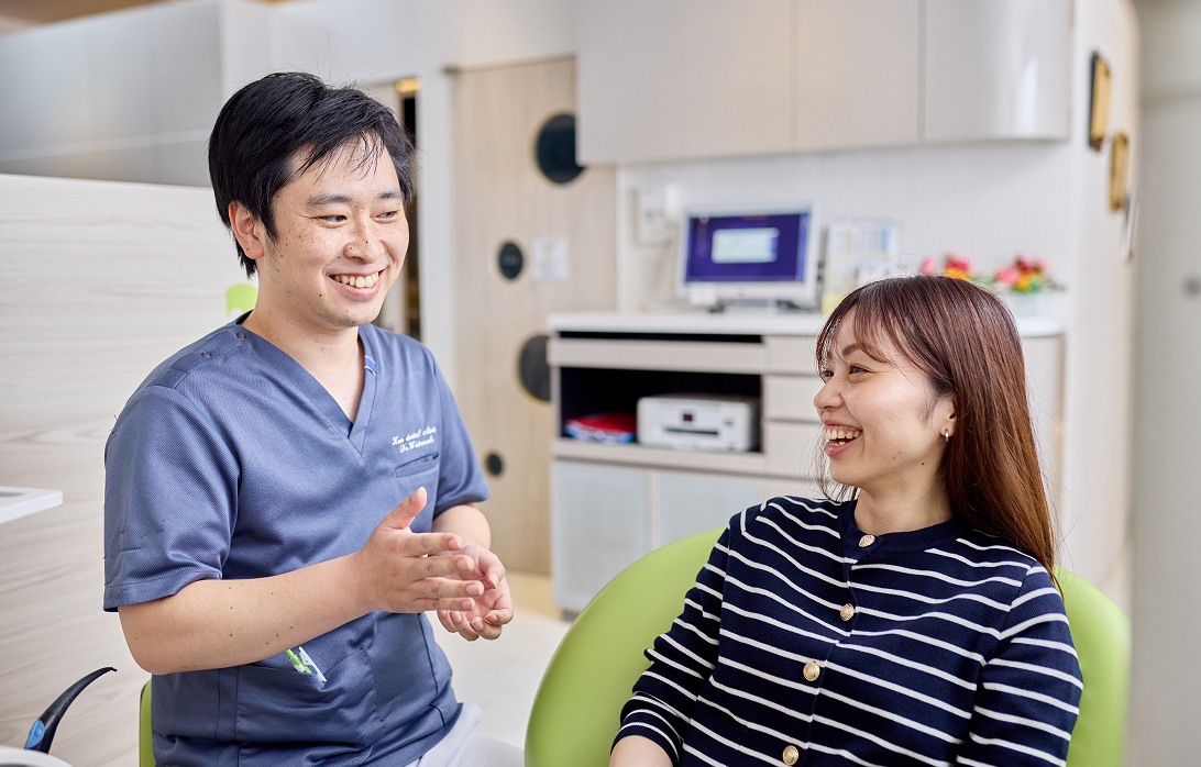 各工程での完成形イメージ共有で納得できる白い歯に